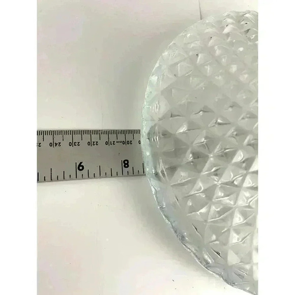 VTG Diamond Cut Glass Whiskey Decanter Silver Plate Collar & Stopper Barware - Picture 5 of 16